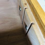 Vintage low storage cabinet blond oak Circa 60