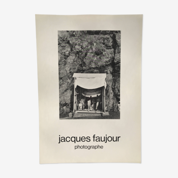 Jacques faujour, jacques faujour photographe. affiche originale sur papier rigide