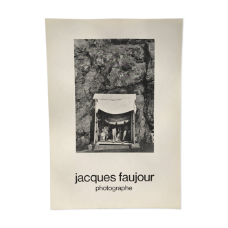 Jacques faujour, jacques faujour photographe. affiche originale sur papier rigide