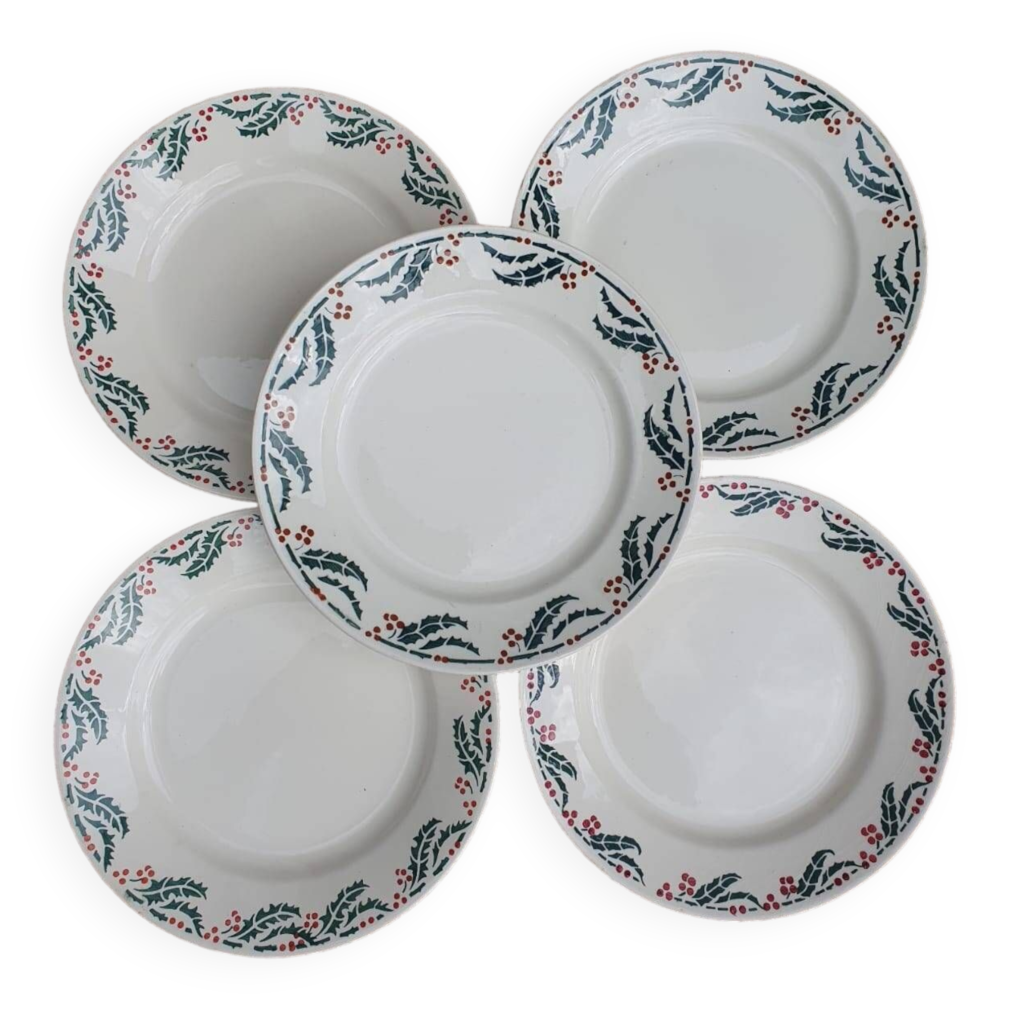 Lunéville holly plates