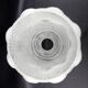 Art deco, vintage frosted white glass globe, swirl design light shade