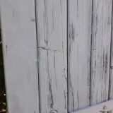 Pair of large wooden iron hanging shutters