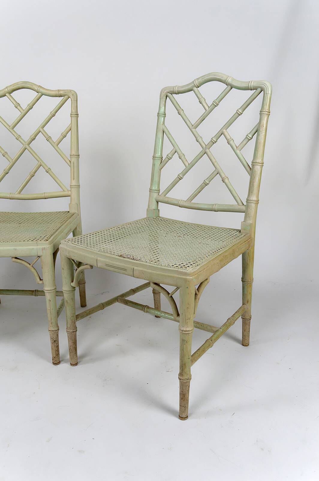 Set of 3 Japanese-style chairs, France, circa 1900