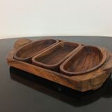 Teak aperitif service, vintage Scandinavian cups