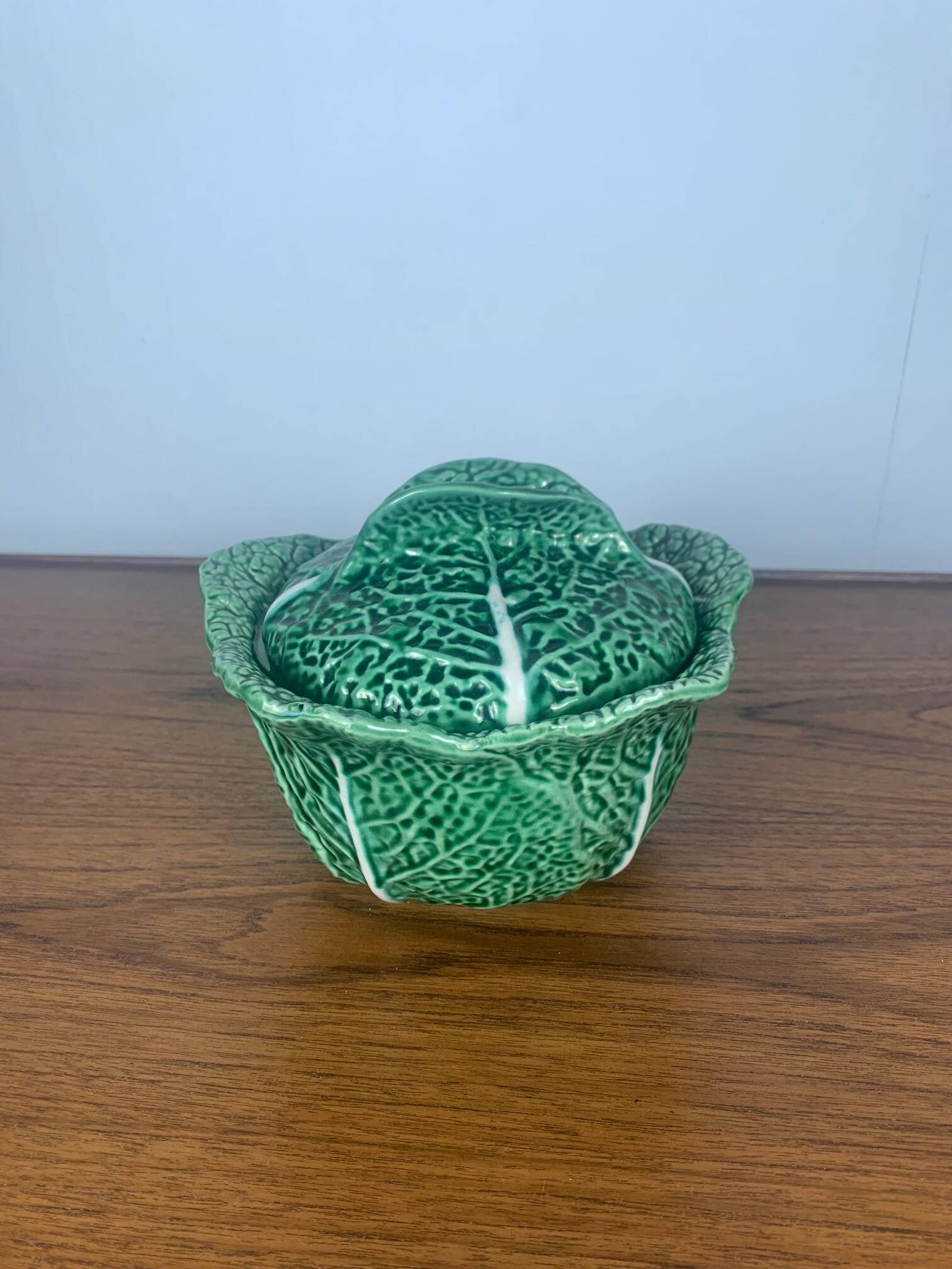 Green cabbage ceramic soup tureen, 1970/80