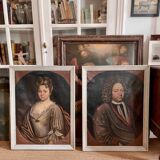 Paire de portraits 1715