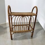 Rattan magazine rack