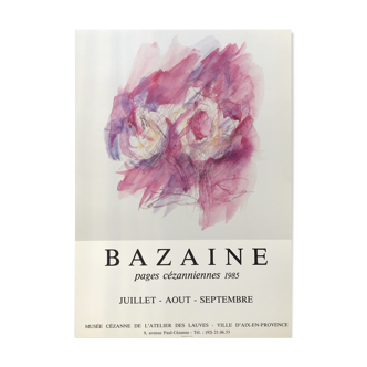 Affiche d'exposition originale, Bazaine Jean, Musée Cézanne d'Aix-en-Provence, 1985