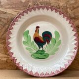 Ancienne assiette Choisy Leroi Céramique Décor au Coq
