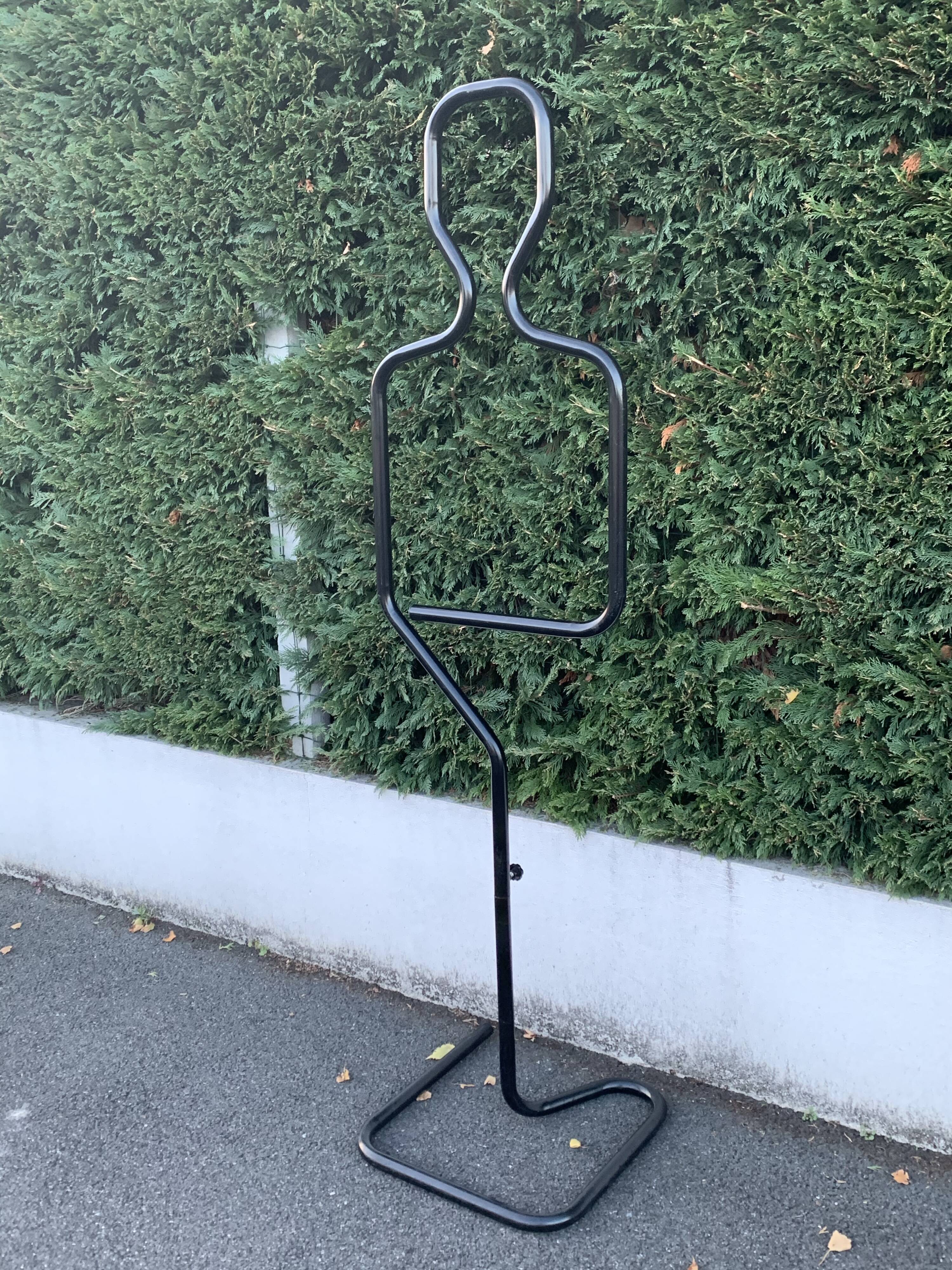 Black metal bedroom or night valet silhouette
