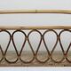 Shelf in curved bamboo and vintage rattan
