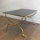 Neoclassical brass style coffee table with dolphin head decoration