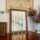 Set of 4 Scandinavian brass candlesticks
