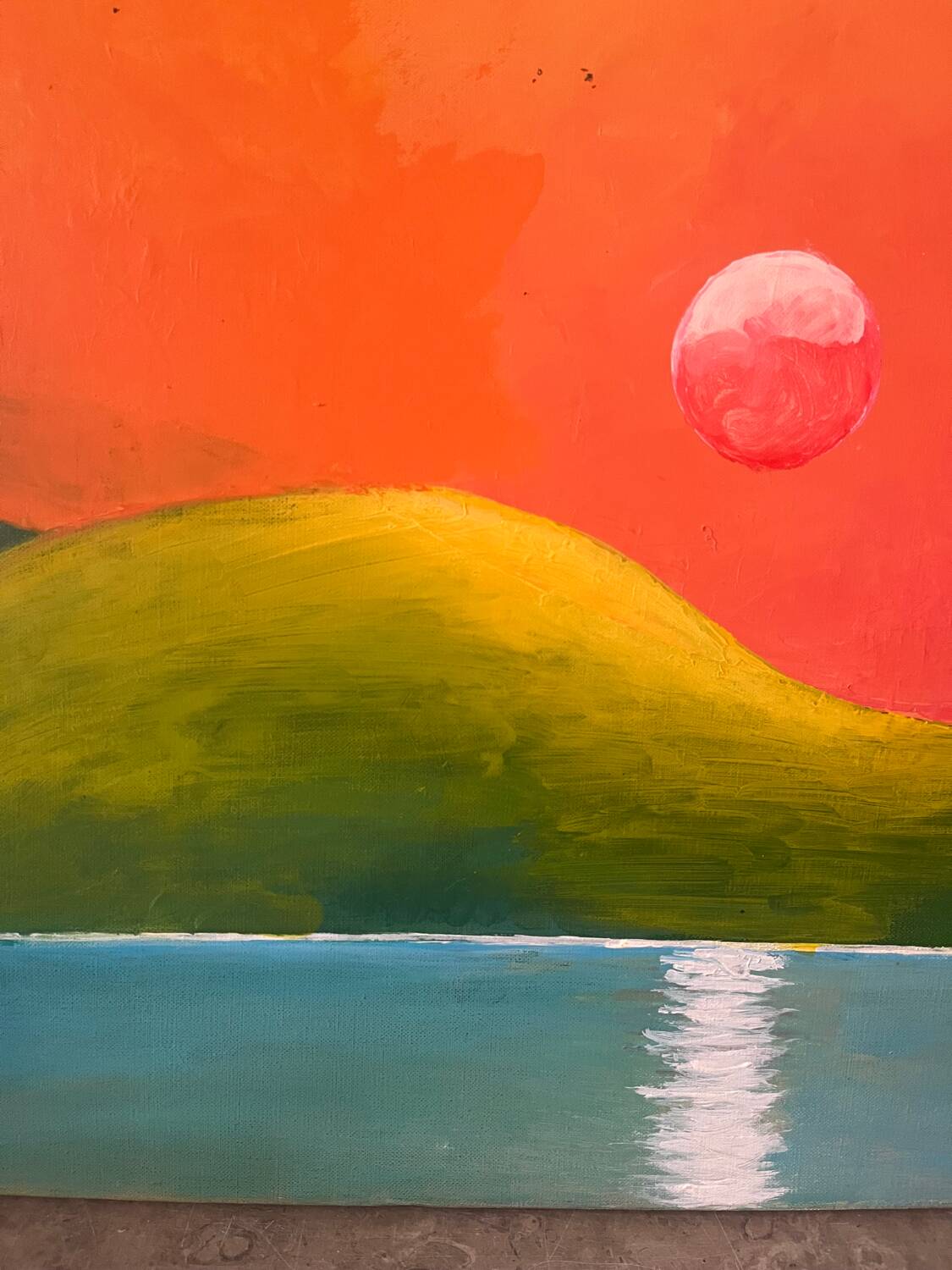 Moon Reflections, modern, signed William Joël