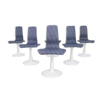 6 chaises de salle à manger Space Age par Läsko Studioform International, années 1970