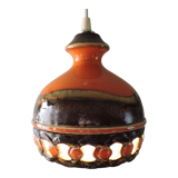 Vintage ceramic pendant lamp Fat Lava Germany 60s