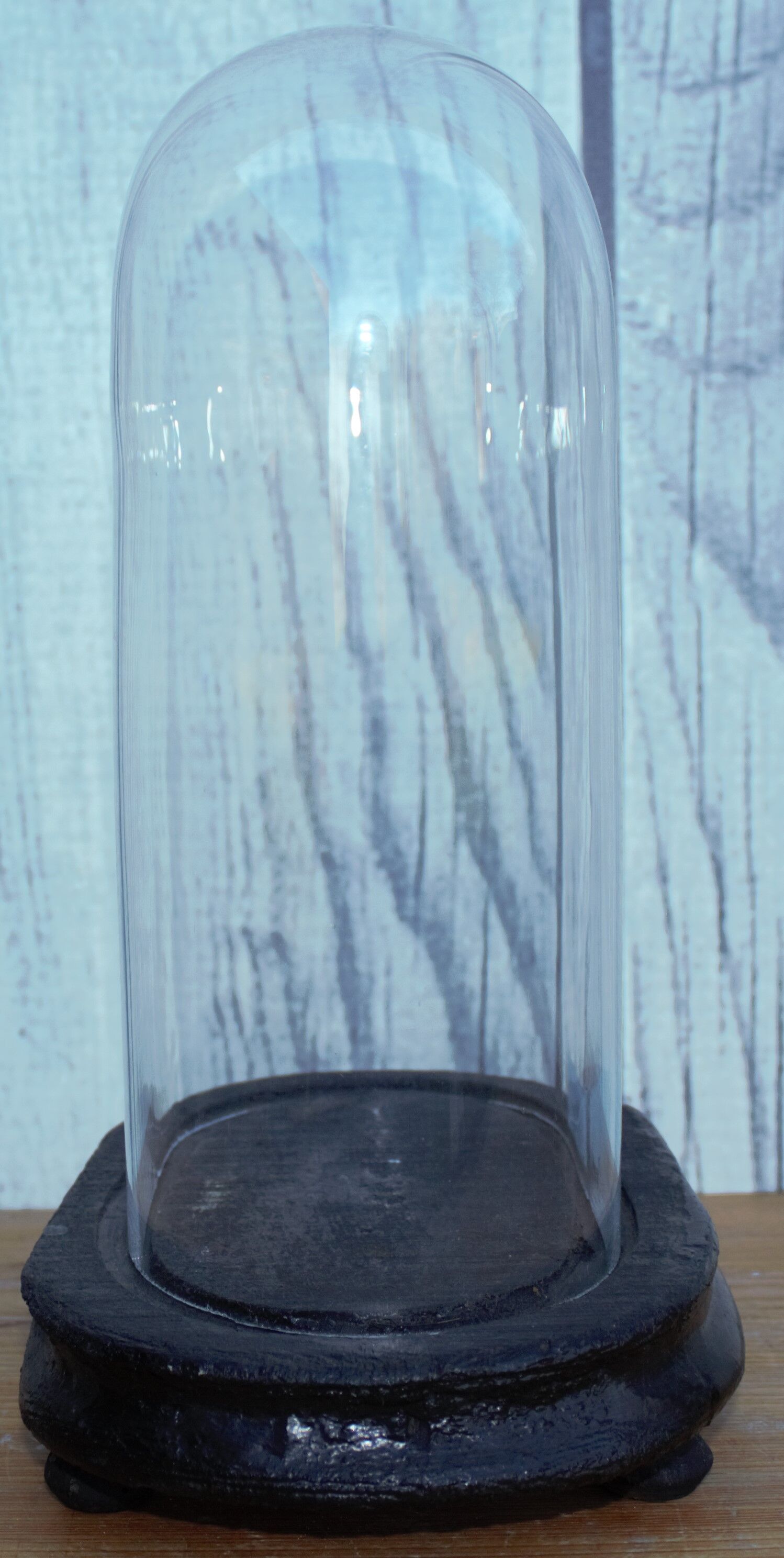 Antique wedding globe in oval glass 27 cm high