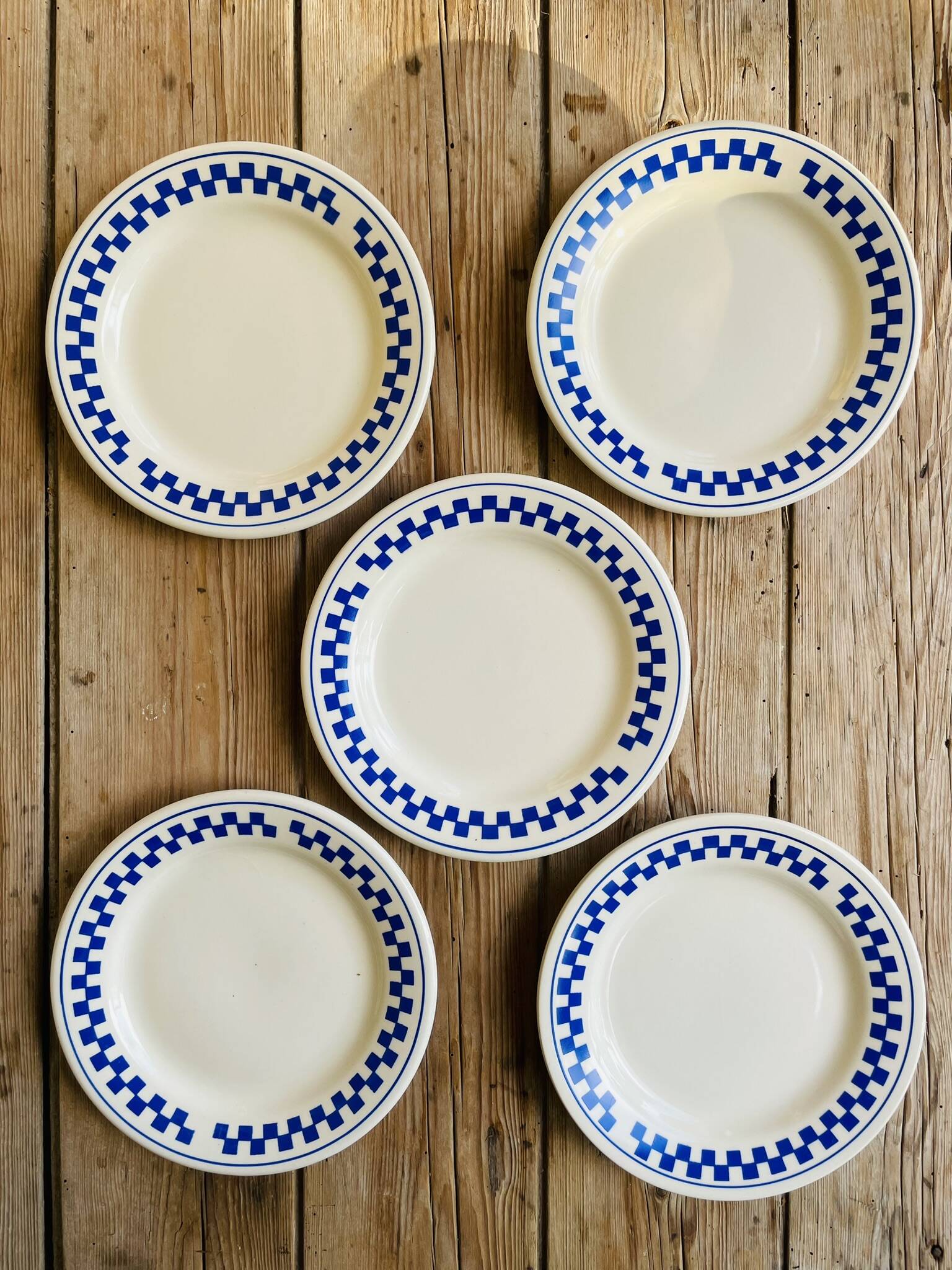 Lot de 5 assiettes vintage