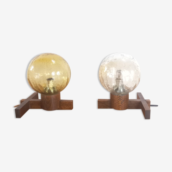 Pair of mid century scandinavian table lamps