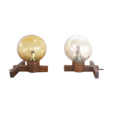 Pair of mid century scandinavian table lamps