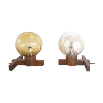 Pair of mid century scandinavian table lamps