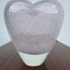 Heart-shaped bubble glass vase from the 1960s.