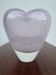 Heart-shaped bubble glass vase from the 1960s.