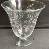 Vase - Light crystal, blown and cut