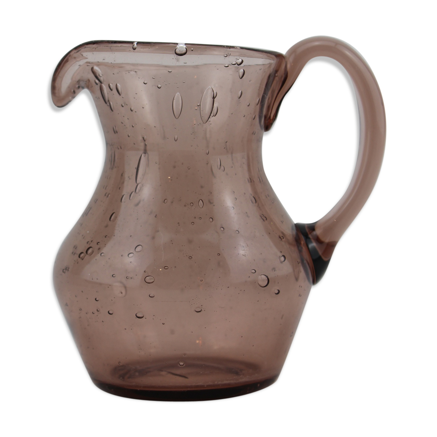 Pitcher rose Biot bubble glass
