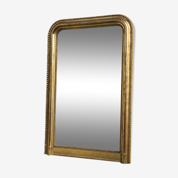 Miroir d'époque Louis Philippe doré feuille d'or 144x94cm