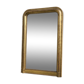Miroir d'époque Louis Philippe doré feuille d'or 144x94cm