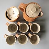 Service à café en grès chamotté