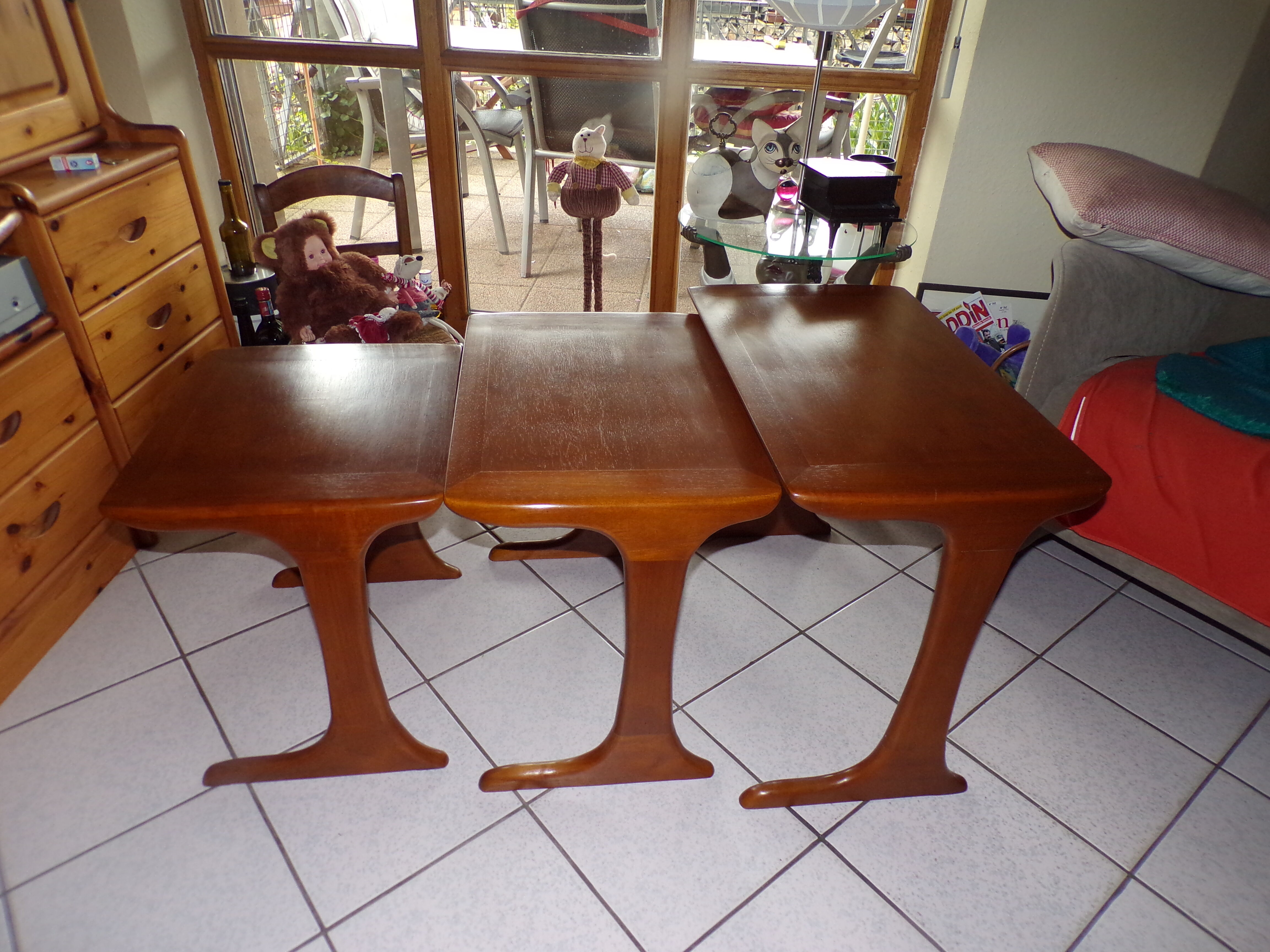 Set of 3 tables grimhold art deco 1930