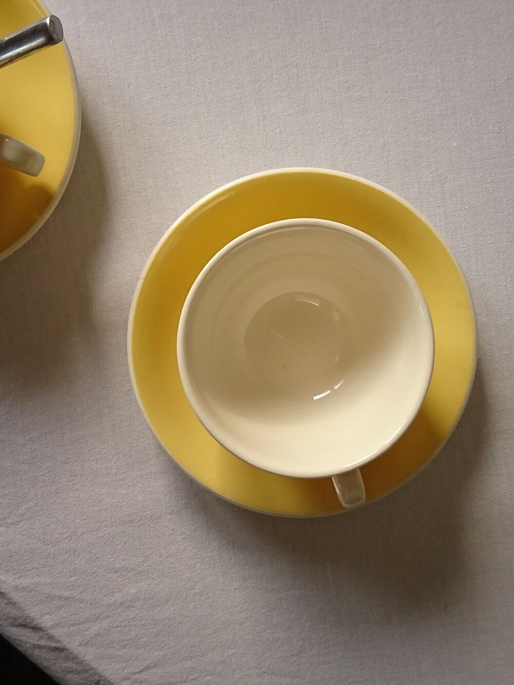 Coffee set 5 yellow cups Villeroy & Boch vintage