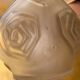 Pair of Art Deco pressed glass vases converted into lamps signed Carrillo.
