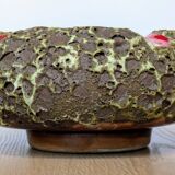 ceramic ashtray – France, 1960s – volcanic enamel