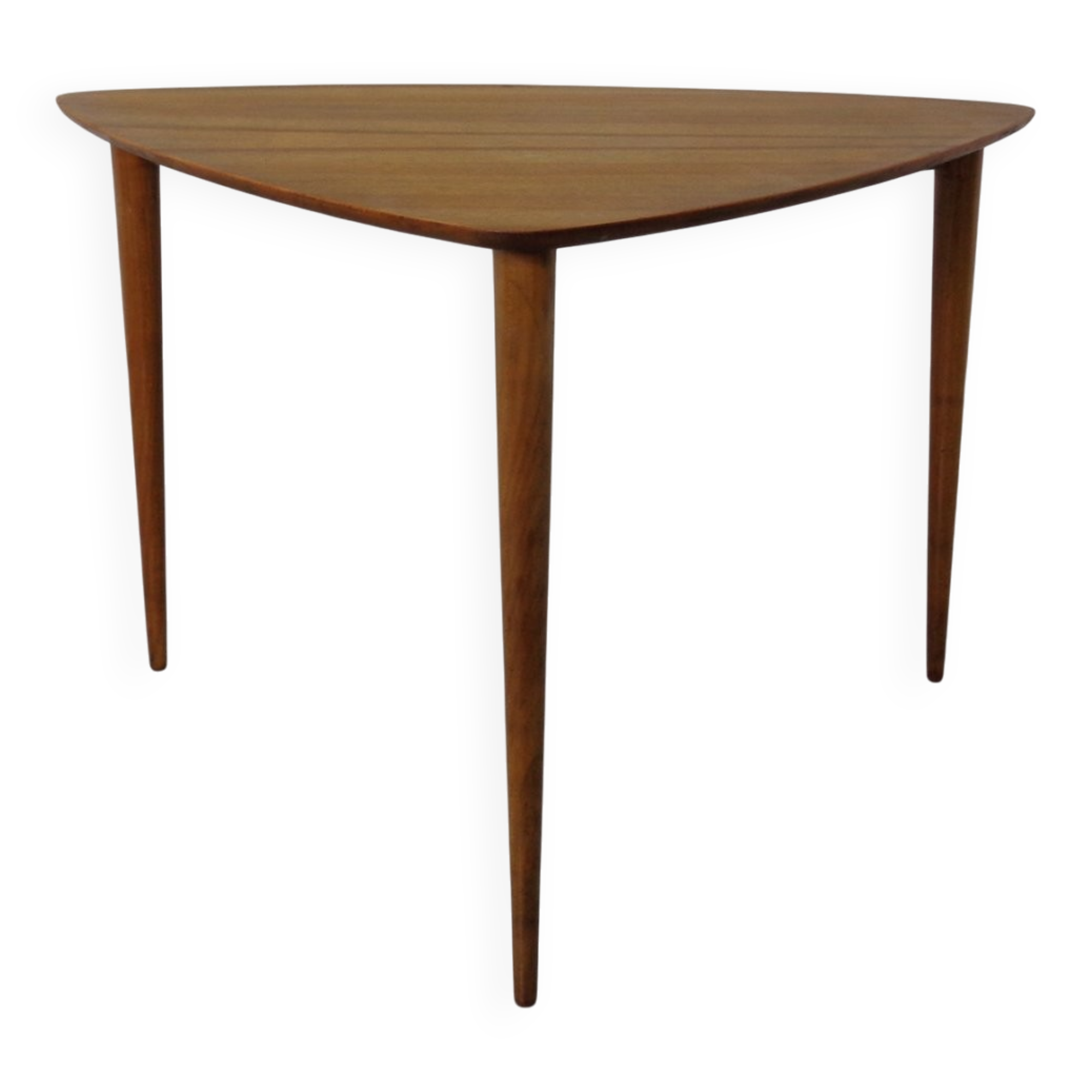 Mid-Century Triangular Teak Side Table, 1960s