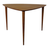 Mid-Century Triangular Teak Side Table, 1960s