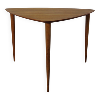 Mid-Century Triangular Teak Side Table, 1960s