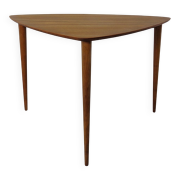 Mid-Century Triangular Teak Side Table, 1960s