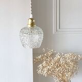 70s glass pendant light