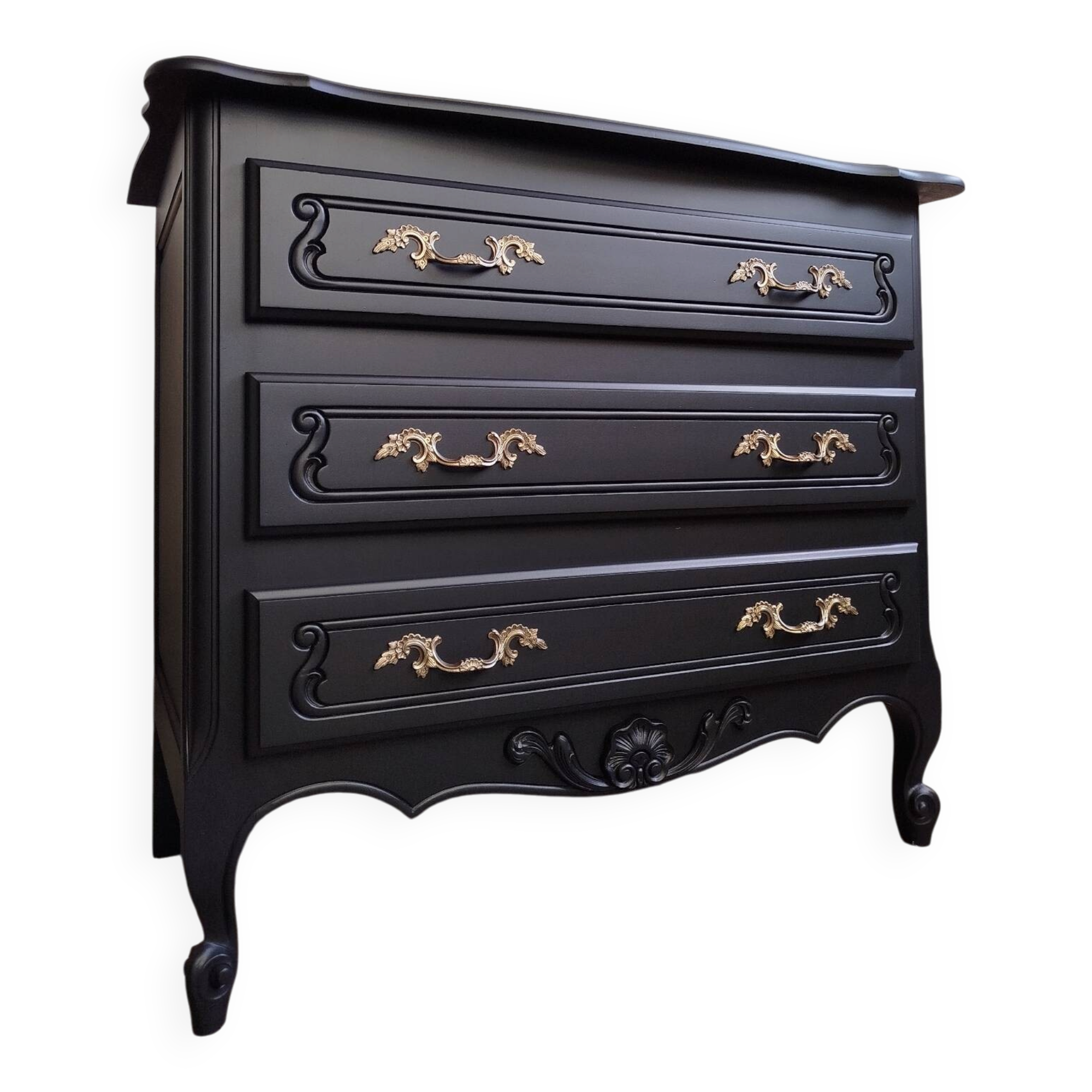Vintage black chest of drawers