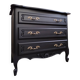 Vintage black chest of drawers