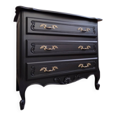 Commode vintage noire