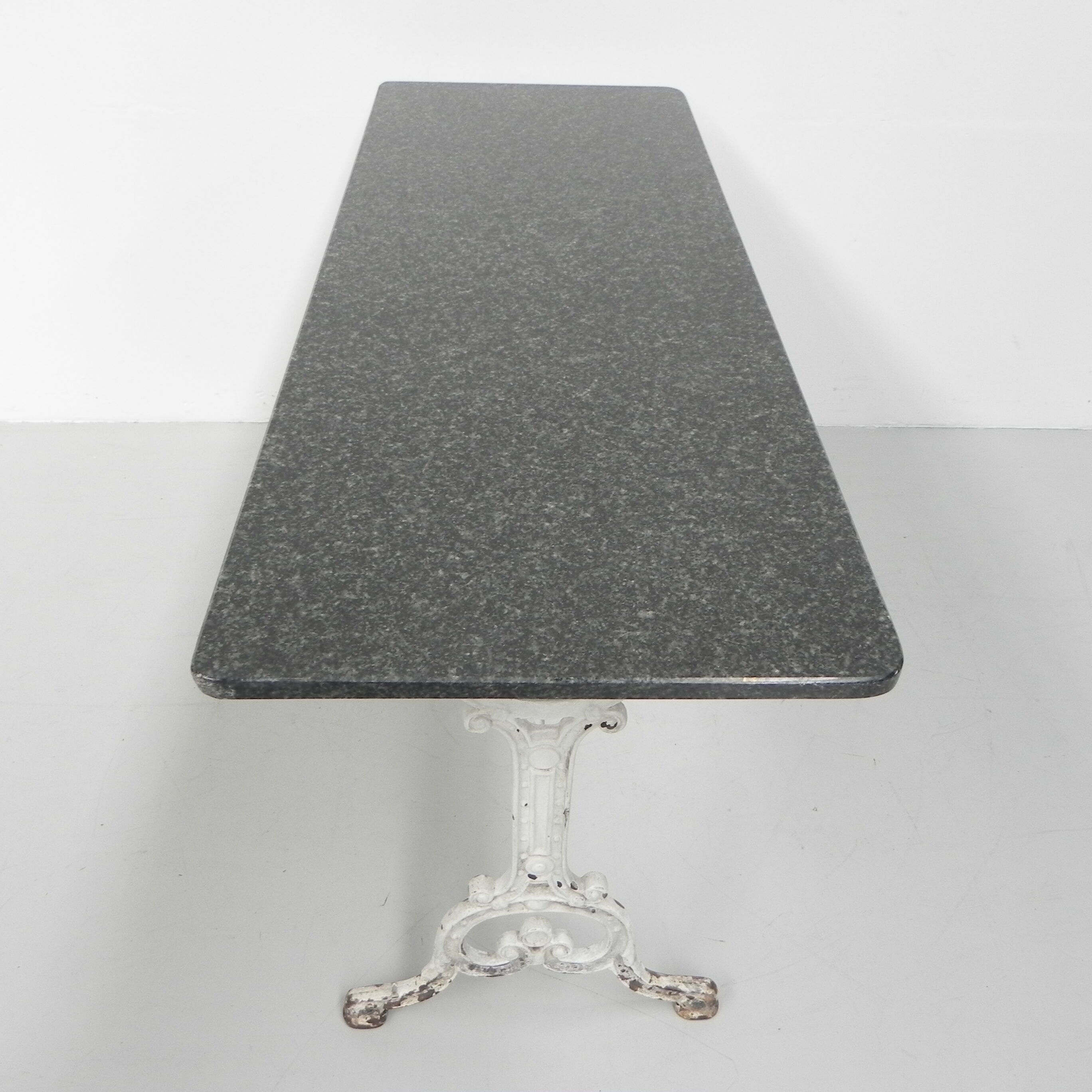 XL Garden table made in Paris, bistro table with granite top