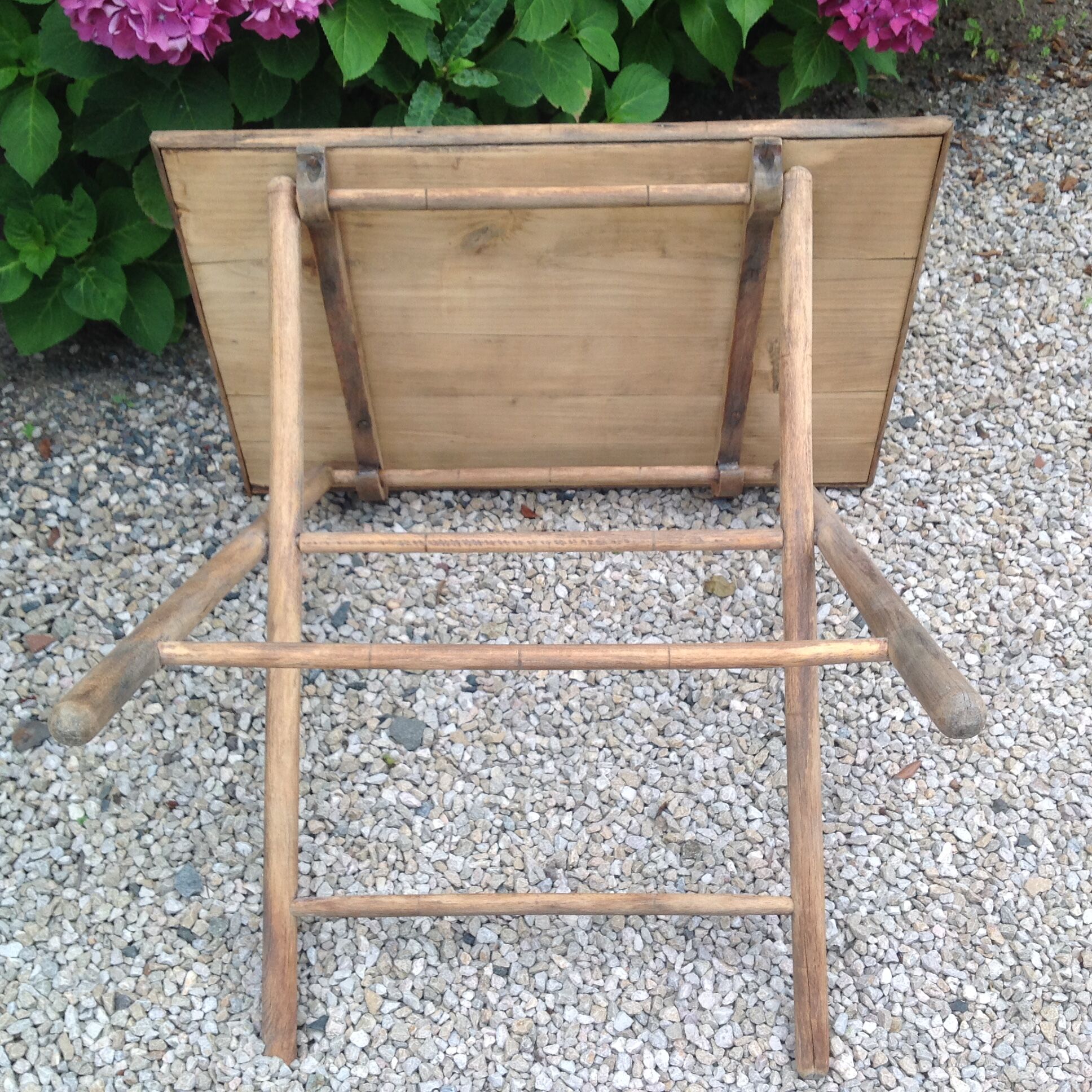 Wooden folding table