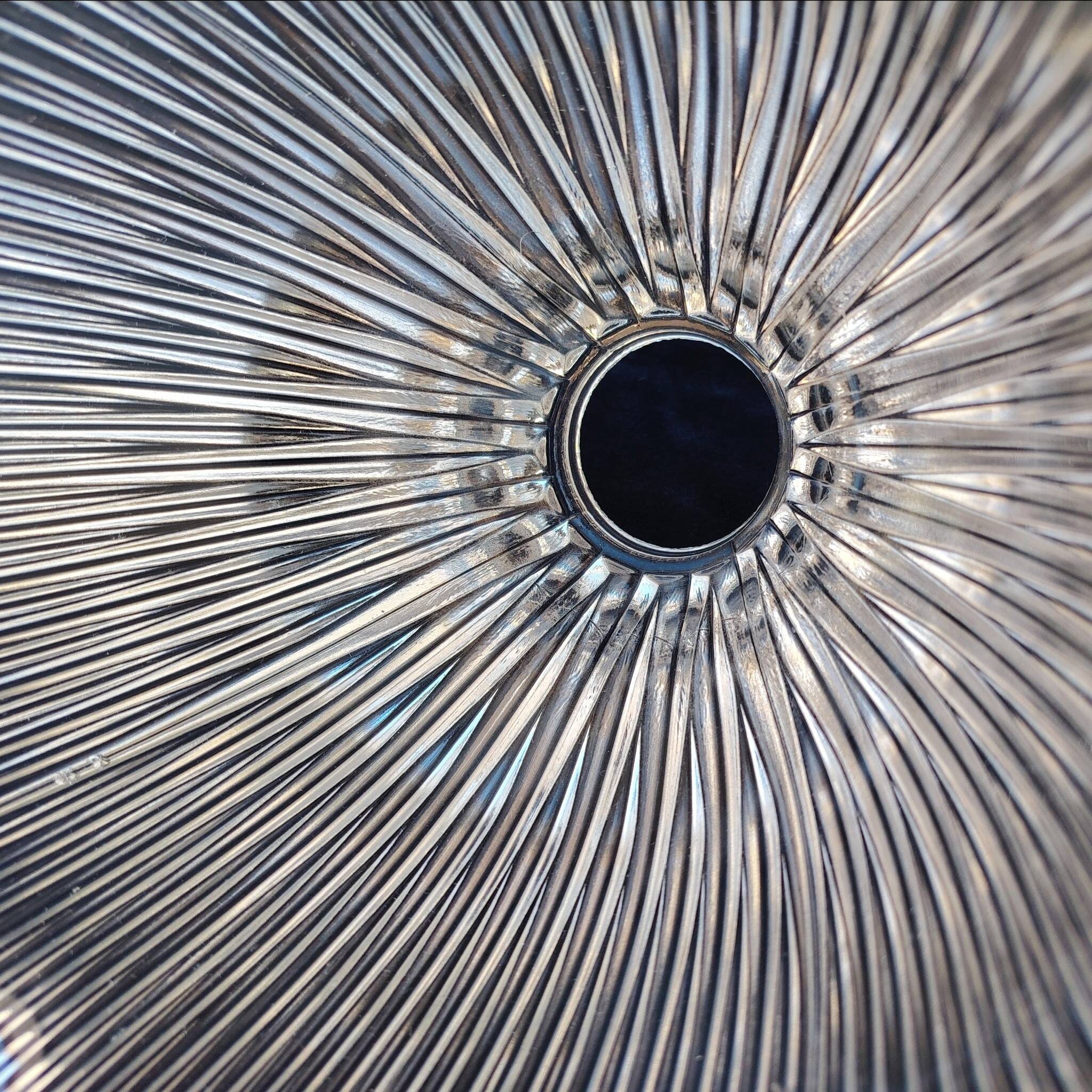 Holophane glass pendant light, vintage design