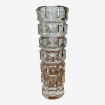 Vintage glass crystal vase 1950