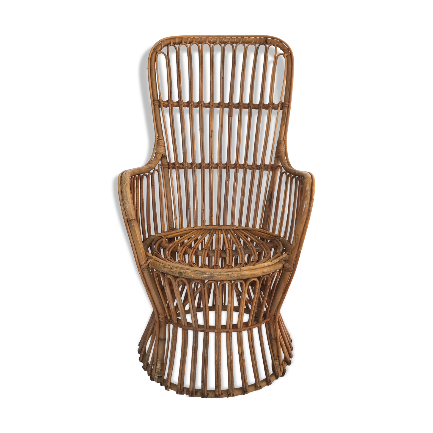 Rattan chair by Dal Vera, Italy 1950