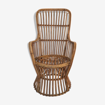 Rattan chair by Dal Vera, Italy 1950